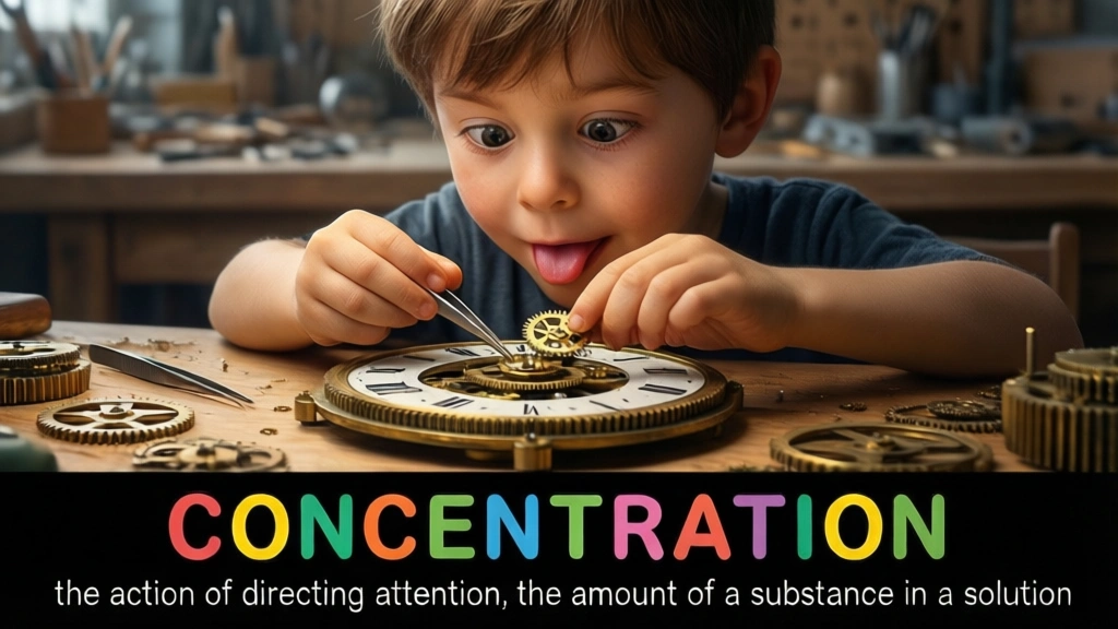 English Illustration for concentration